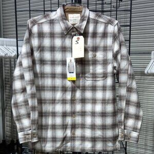 Weatherproof Vintage Men’s Fleece Shirt Jacket Tan/White | Small